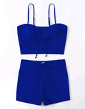 Drawstring Front Shorts Bikinis 2026 High Waist Swimsuit Women Swimwear Female Bathers Bathing Swimming Swim Suit Beachwear