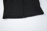 FDYOUI Woman Covered Buttons T-shirts 2026 Summer Short Sleeve Slim Cardigan Tops Ladies Chic Corset Tee Shirt White Black Red