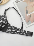 Women's Sexy Cartoon Design With Steel Ring Gathering Push Up Underwear Daily Casual And Comfortable Close Fitting Bra B6052
