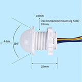 AC110-240V Automatic Sensor Light Switch LED PIR Infrared Motion Sensor Detection Mini LED Sensitive Night Light Indoor Outdoor