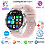 BOXUXING 2026 New GPS NFC Smart Watch 5 Pro Men 360*360 AMOLED Screen Heart rate Bluetooth Call IP68 Waterproof Man Smartwatch