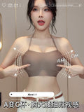Backless Bra Women Thick Padded Push Up Adhesive Sticky Invisible Bra Small Bust Strapless Convertible Bralette Beach Essential