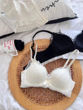 Anime Bralette Set Japanese Lace Bra Wireless Small Bust Women Sexy Triangle Cup Seamless Comfort Spring Summer MOYISU Sexy Bras