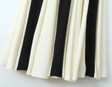 Foridol Black Beige Patchwork Summer Women's Dress Spaghetti Strap A-line Pleated Party Vestidos Sleveless Beach Casual Dress