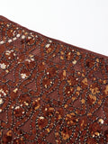 Womens Summer Sequined Mini Skirt Slim Fit Stylish Beaded Geometric Pattern Low Rise Short Skirts