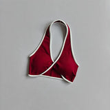 Shockproof Breathable Sports Bra Halter Neck Vest with Chest Pad for Gym Running Yoga Pilates Training Fitness Back Beauty