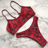 New S - XL Sexy Hot Pink Leopard Bikini Women Swimwear Female Swimsuit Two-piece Bikini set Bather Bathing Suit Swim Lady V871P