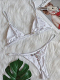 2026 Micro G String Diamond Bikini Women Swimsuit Female Triangle Swimwear Two Pieces Bikini Set Halter Bather Bathing Suit Swim
