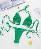 DEKA Brazilian Cross Bandage Bikini Set Women Lover Swimsuit Halter Swimwear Push Up Bikini Beachwear Sexy Bathing Suit