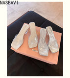 Slippers Women Summer Female Shoes Rubber Flip Flops Slides Transparent Heel 2026 Beach Scandals Female Shoes Ladies' Slipper