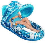 Summer Inflatable Floating Lounger Mattress With Sunshade For Pool