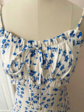 Foridol Ruffles Straight Elegant Women's Dress Summer Printed Boho Beach Maxi Dress Spaghetti Strap Floral Blue Sundress 2025