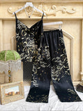 Small Cherry Print Pajamas Set Spring Summer Halter Pants Two Piece Thin Home Wear Women