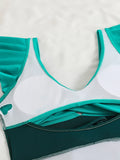 2026 Sexy Ruffle Swimsuit One Piece Hollow Swimwear Women Bathers Bathing Swimming Swim Suit Female Beachwear