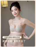 French Style Sexy Lace Underwear Set, Non-Padded Push Up Bra for Small Bust, Wirefree & Breathable, New Hot Bestseller MOYISU AB