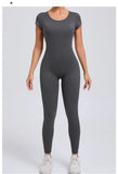 One-piece Yoga Padded Backless Suit Female Rompers Quick Dry Yoga Clothing Workout Bodysuits Scrunch Sports Jumpsuit Women