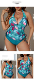 VigoJany 2026 Print Tied Halter Plus Size Bikini Women V Neck Backless Swimsuit Summer Beach Bathing Suit High Waist Bitchwear