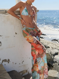 3 Pieces Halter Triangle String Bikinis 2026 Print Swimwear Female Sexy Swimsuit Women & Beach Dress Bathing Swimming Swim Suit