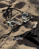 2025 Halter Bikinis Women Swimsuit New Sexy Swimwear Sequins Patchwork Biquini Brazilian Bikini Set Micro Female Beachwear Party