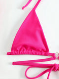 3 Pieces Triangle String Thong Bikinis 2026 Swimwear Female Sexy Brazilian Swimsuit Women Bathers Bathing Swimming Swim Suit