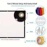 Portable projection screen 120 inches. Projection screen suitable for high-definition projectors.