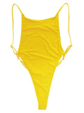 Extreme Mini Micro String Backless Women Swimwear One Piece Swimsuit Female High Cut Monokini Thong Bathing Suit Swim Beachwear