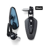 Universal Motorcycle Rearview Mirror Carbon Fiber Pattern Handlebar Mirror Modified Inverted Rear Mirror Motorbike Accessories