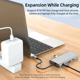4K 30Hz USB C Docking Station Type C to HDMI-compatible VGA RJ45 Adapter USB 3.0 HUB Splitter For Laptop Macbook Air M1 iPad Pro