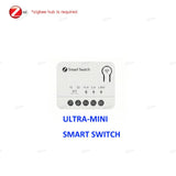 Zigbee Mini Switch Module 1CH/2CH Optional 10A/16A Smart Home Relay Automation Breaker For Tuya Smart Life Z2M Alexa Google Home