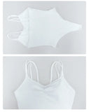Summer Women's Camisole Yoga Jumpsuit Sexy Sleeveless High Elasticity Shaping Sports One Piece Suit Outdoor Gym Fitness Bodysuit
