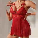 Sexy Deep V Neck Tassel Mini Dress Women Spaghetti Strap Stitching Dresses Female Evening Party Club Dress Clubwear