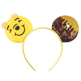 Disney Festival Party Cosplay Mouse Ears Headband 3.3" Ears Glitter Hairband Without Bow For Boys DIY Cartoon Hair Accessories