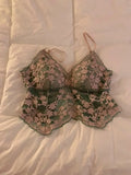 Sexy French Lace Halter Bra for Summer Wireless Crinkle Free Bralette for Small Bust Beautiful Back Lingerie Set S-XL MOYISU BC