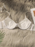 Women's Steel Rim Embroidered Lace Underwear Collar Push Up Shoulder Straps Adjustable Comfortable Close fitting Bra MR2642
