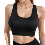 Women Racerback Sports Bra Seamless High Impact Support Fitness Yoga Brassiere Shockproof Workout Running Gym Underwear Bralette