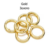 5Pcs/Lot 21 Colors Metal O Ring Spring Clasp Openable Round Carabiner Keychain Clips Hook Dog Chain DIY Jewelry Buckle Connector