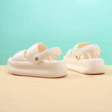 Women Summer Platform Sandals Thick Sole Home Street Slippers Soft EVA Girls Student Daily Walking Shoes 2 Way Wear Sandalias