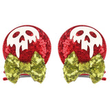 Christmas 2.8"Mouse Ears Hair Clips For Children Sequins Bow Hairpins Girls Festival Party DIY Hair Accessories