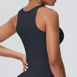 Women's Yoga Vest Shockproof Fixed Cup Beauty Back Yoga Top Outdoor Sports Running Fitness Vest