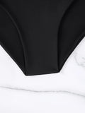 New Women's Swimsuit High Waist Two Piece Bikini Set Hollow Out V-neck Bandage Cross Backless Beach Swimwear Summer Bathing Suit