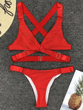 Sexy Adjustable Buckle Bandage Vevlet Bikini 2026 Women Swimsuit Female Bikinis Swimwear Two Pieces Bikini set Bathing Suit Swim