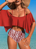 Strappy Bikinis 2026 Ruffle Swimsuit Women Sexy High Waist Swimwear Female Bathers Swimming Bathing Swimming Swim Suit Beachwear