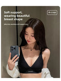 MOYISU Japanese Silky-Tech Bralette - Traceless Wireless Summer Bras for Small Chest Pull Together Soft Support Back Tuck Design