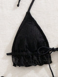 3 Pieces Triangle String Bikini 2026 Women & Tassel Beach Skirt Swimwear Female Sexy Swimsuit Beachwear Bathing Swimming Suit