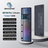 Wireless Mechanical Keyboard with 3.0 Screen 3 Knobs Hot-Swappable Silent Switch PBT keycaps