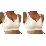 2Pcs/Set Bras Non-wire Push Up V-neck Bra Women Seamless Underwear Padded No Rims Support Brasiere Sexy Lingerie M-3XL