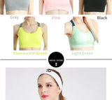 Sports Bra Women Patchwork Cross Back Straps Jogging Gym Crop Top Female Tops Fitness Yoga Shockproof Vest Sport Bras for Women