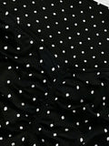 Sexy Black Polka Dot Print Seamless Yoga Sets Women Hanging Neck Pleate Sports Bra Tight High Waist Short Running Fitness Suits
