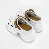 Women Fashion Clogs Indoor Street Slippers 10CM High Heels Sandals Thick Sole Beach Slides Female Leisure Platform Shoes