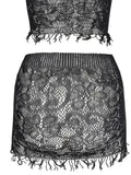 1 Set Sexy Women Fishnet Cover Ups Hollow Out Bodycon Women's Swimwear See through Tassel Dress without Bikini Beachwear